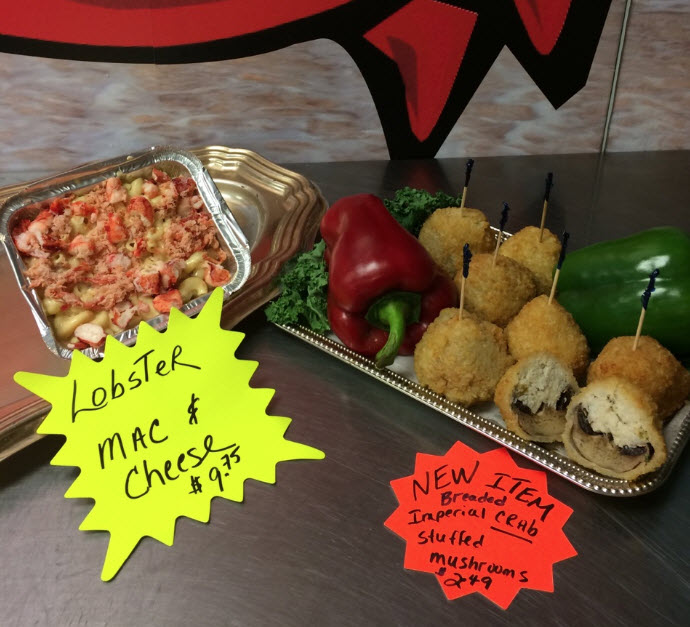 lobster-mac-and-cheese-crab-stuffed-mushrooms
