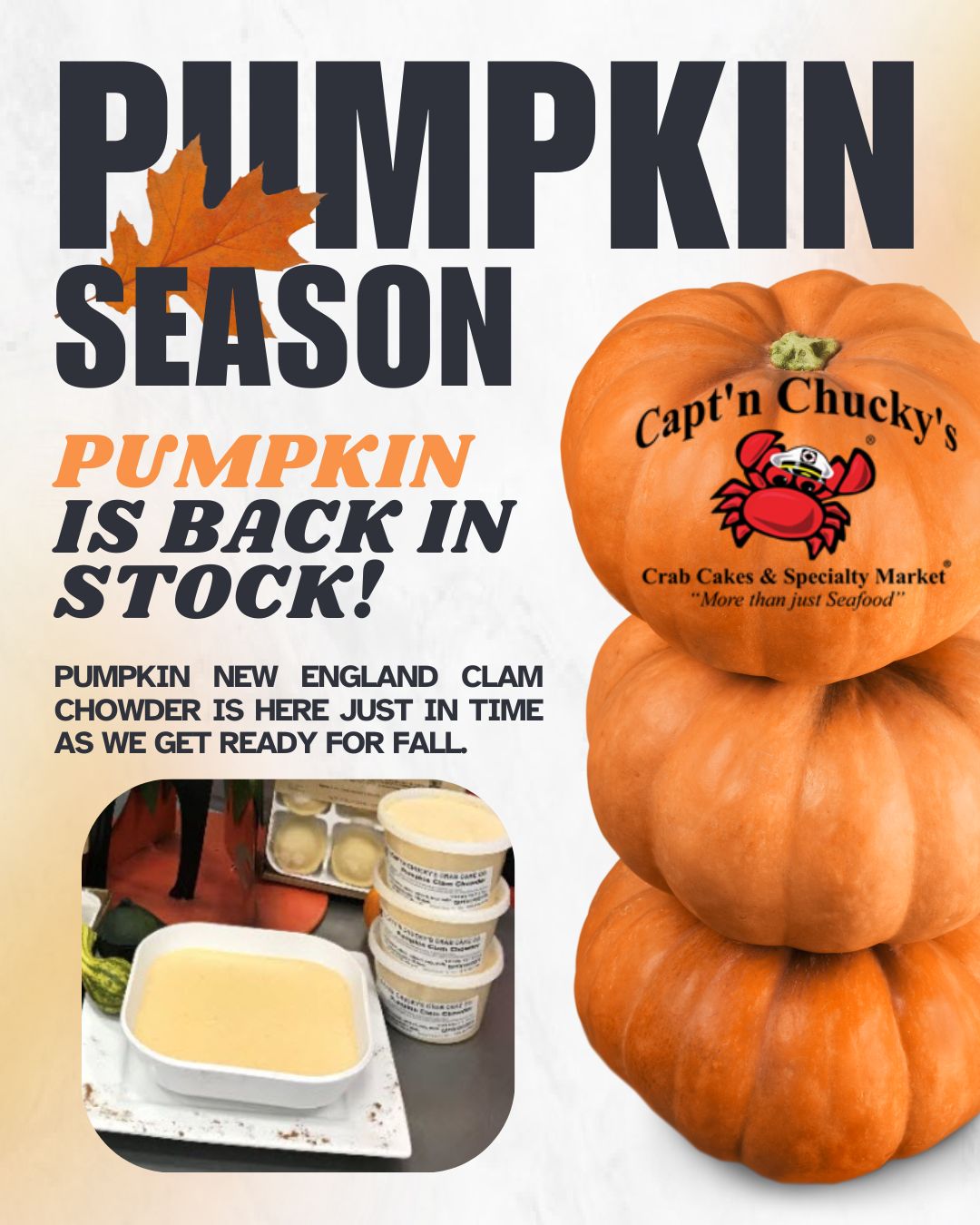 Pumpkin New England Clam Chowder